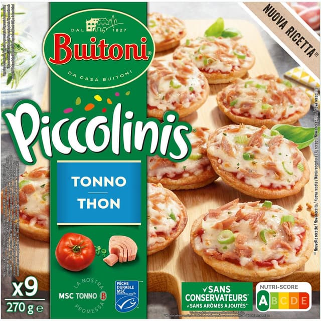 7613031464319 - Buitoni Piccolinis - 9 Mini pizzas au thon 9x30g