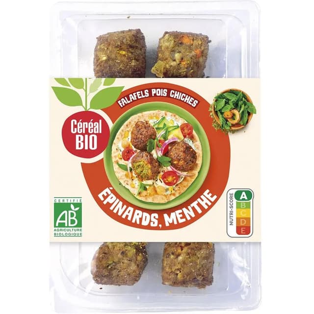 3175681104419 - Céréal Bio - Falafels aux Pois Chiches et Epinards Menthe