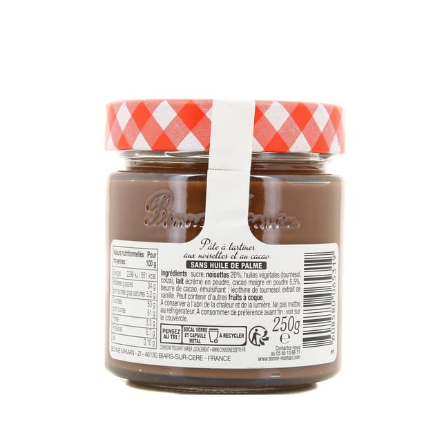 3608580065319 - Bonne Maman - Pâte à tartiner noisettes et cacao