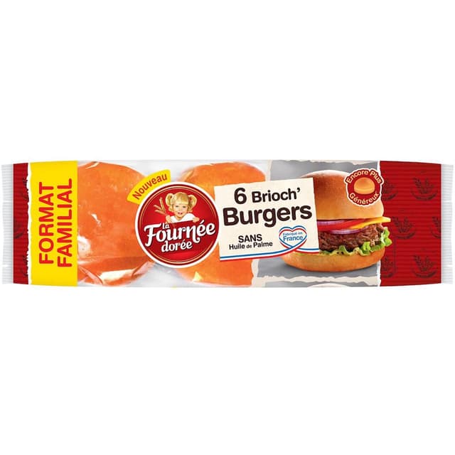 3587220005819 - La Fournée Dorée - Pains hamburgers briochés