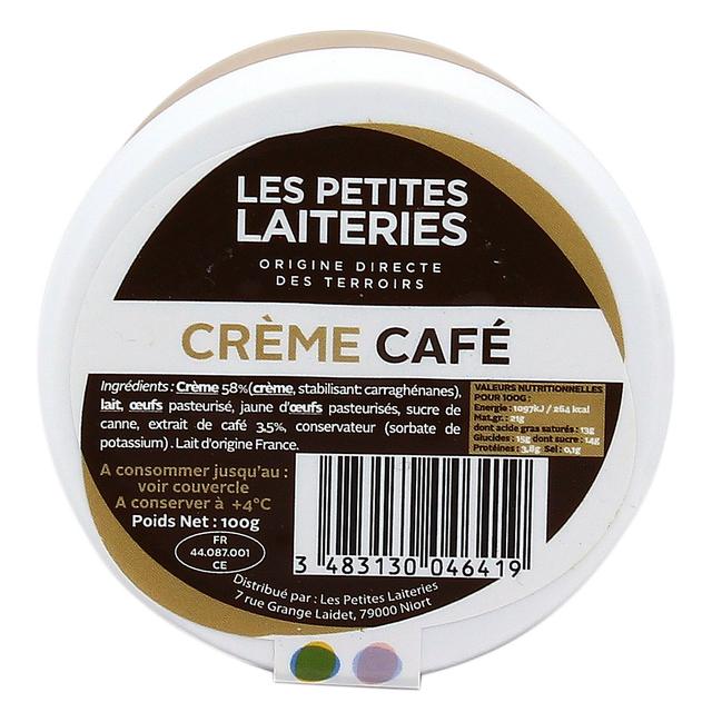 3483130046419 - Les Petites Laiteries - Petit pot de Crème Café - Lait de vache pasteurisé