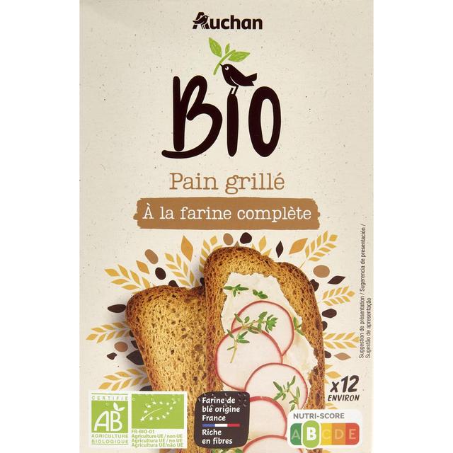 3596710307319 - Auchan BIO - Pain grillé à la farine complète bio