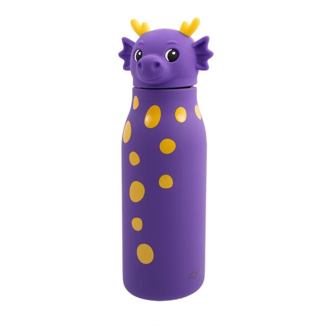 5404035729519 - Dotz - Bouteille en acier inoxydable à double paroi avec paille en silicone Zigo