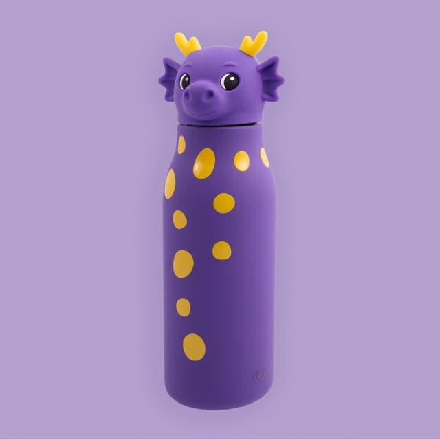 5404035729519 - Dotz - Bouteille en acier inoxydable à double paroi avec paille en silicone Zigo
