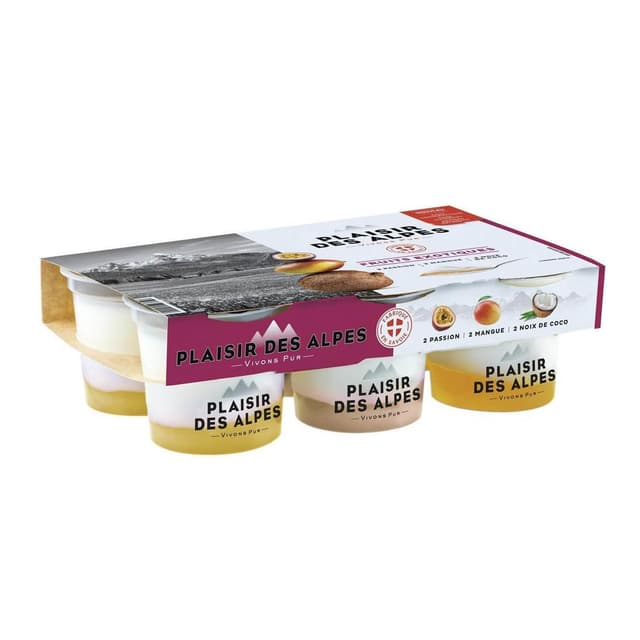 3277396010020 - Plaisir des Alpes - Yaourts sur lit de fruits exotiques