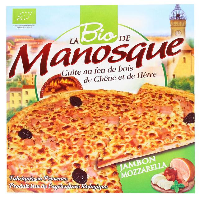 3424600000920 - La Pizza De Manosque - Pizza Bio Jambon Mozzarella cuite au feu de bois de chêne et de hêtre