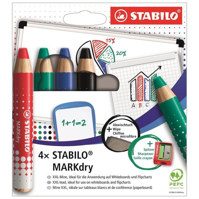 4006381582520 - Stabilo - Etui de 4 Crayons Marqueurs