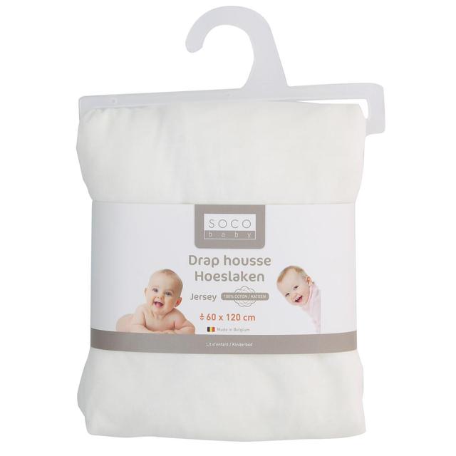 3253940013020 - Socobaby - Drap housse blanc pour bébé