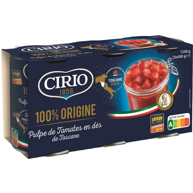 8001440133220 - Cirio - Pulpe de tomate en dés de Toscane