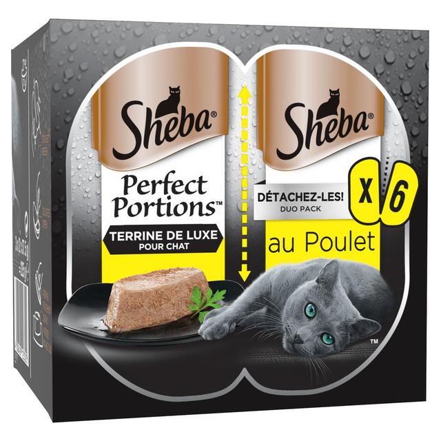 4008429123320 - Sheba - Perfect Portions - Barquettes en Terrine de luxe poulet pour chat