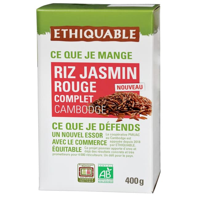 3760278863420 - Ethiquable - Commerce Equitable - Riz jasmin rouge complet Bio