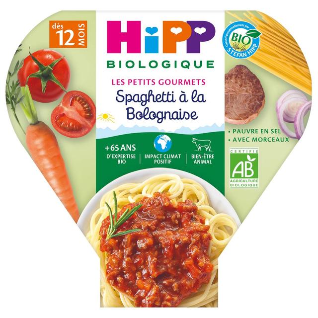 4062300163720 - Hipp - Les Petits Gourmets - Spaghetti à la bolognaise Bio Assiette Bébé Dès 12 mois