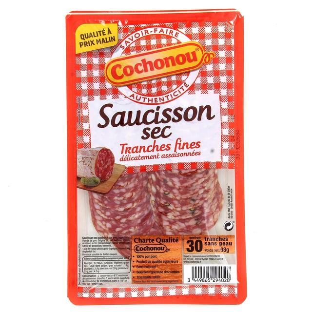 3449865294020 - Cochonou - Saucisson Sec Tranches Fines