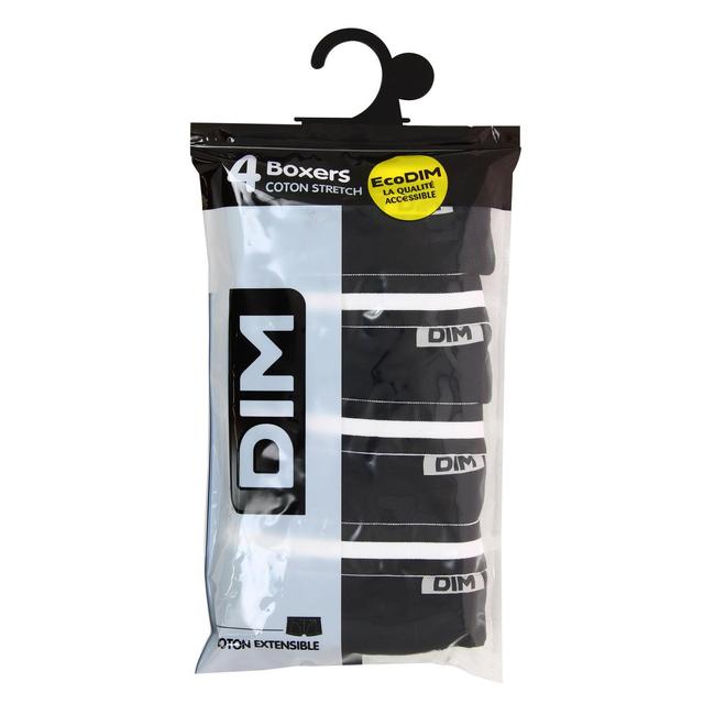 3610860655820 - Dim - Lot de 4 boxers Noirs Ecodim