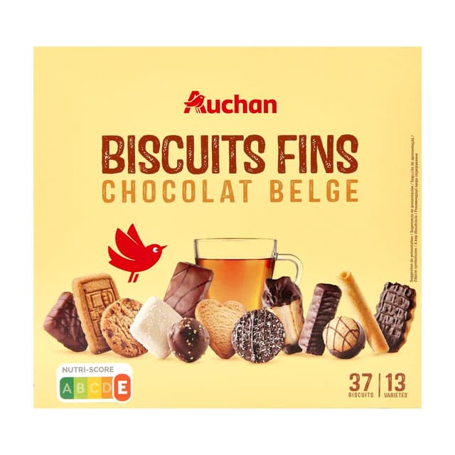 3596710556120 - Auchan - Assortiment de biscuits fins chocolatés
