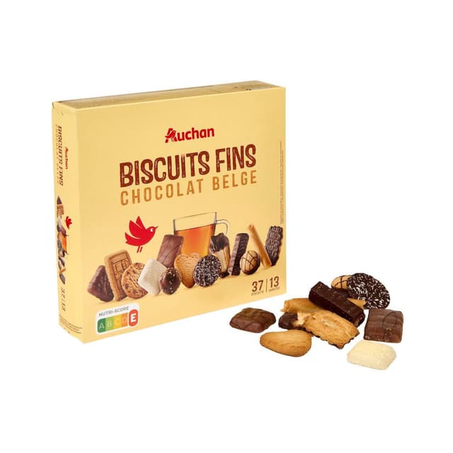 3596710556120 - Auchan - Assortiment de biscuits fins chocolatés