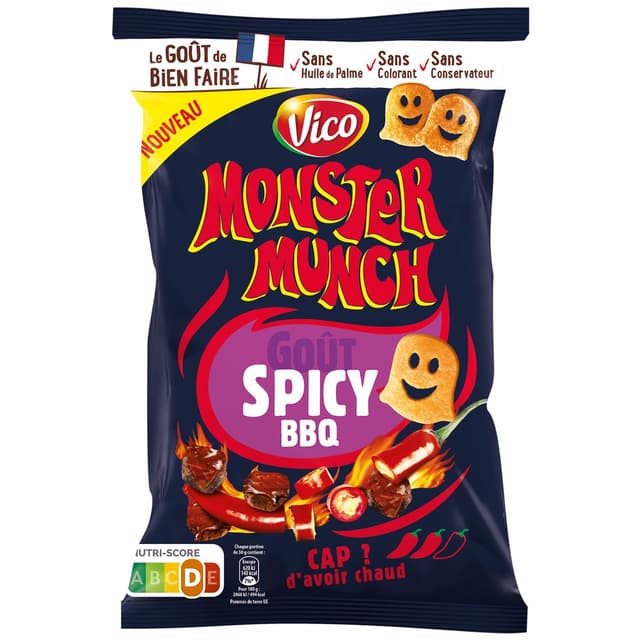 3336972508020 - Monster Munch - Chips Goût Spicy BBQ