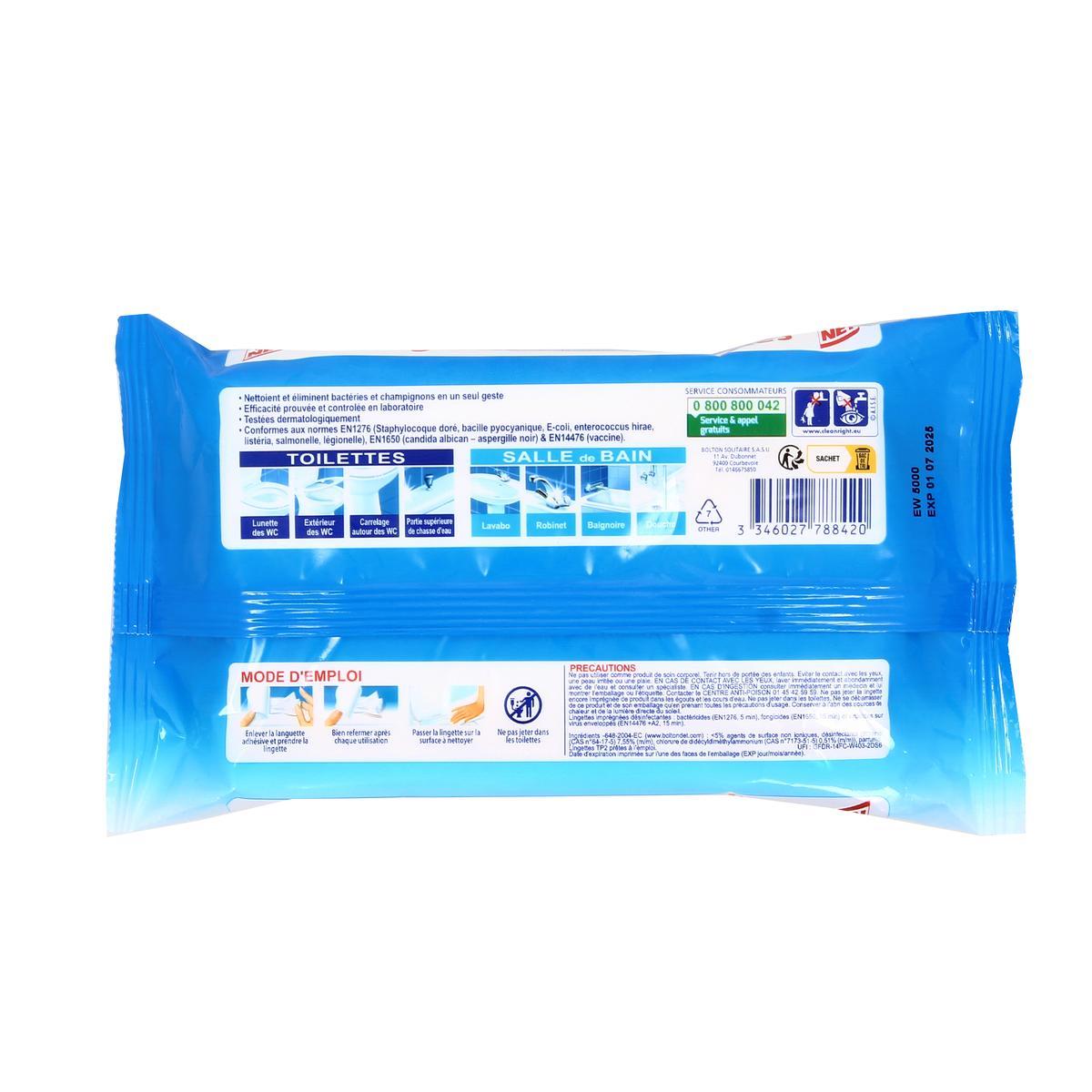 3346027788420 - WC net - Lingettes désinfectantes & résistantes sans javel