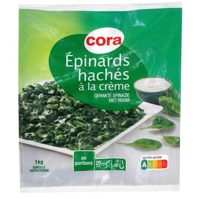 3257980148520 - Cora - Épinards hachés à la crème fraîche