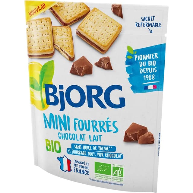 3229820801421 - Bjorg - Mini Fourrés Chocolat au Lait Bio