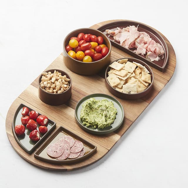 5404035721421 - Point virgule - Planche de service Tapas en acacia avec aimants