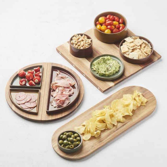 5404035721421 - Point virgule - Planche de service Tapas en acacia avec aimants