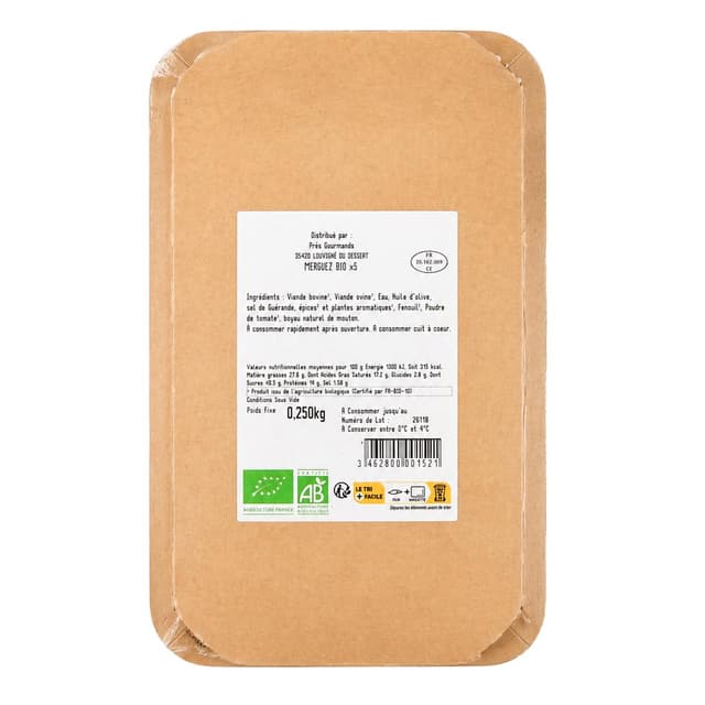 3462800001521 - Prés Gourmands - Merguez Bio