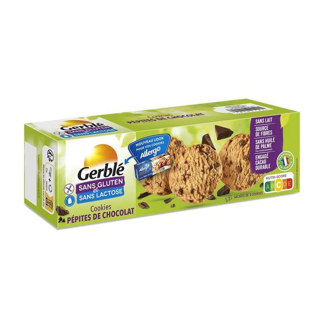 3700211234221 - Gerblé Sans Gluten Sans Lactose - 9 Cookies pépites de chocolat sans gluten et sans lactose
