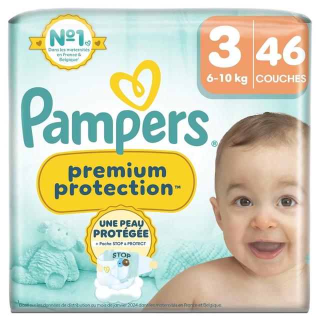 8700216905121 - Pampers Premium protection - Couches Bébés Premium Protection 6-10kg T3