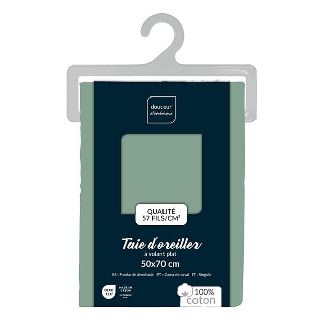 3574386445221 - Douceur D Interieur - Taie d'oreiller Sauge