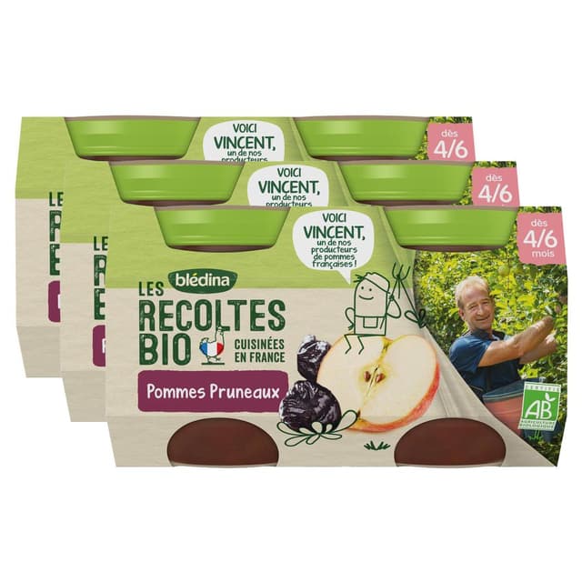 BLEDINA Petits pots Pommes Du Verger - 8x130 g - Dès 4/6 mois - Achat