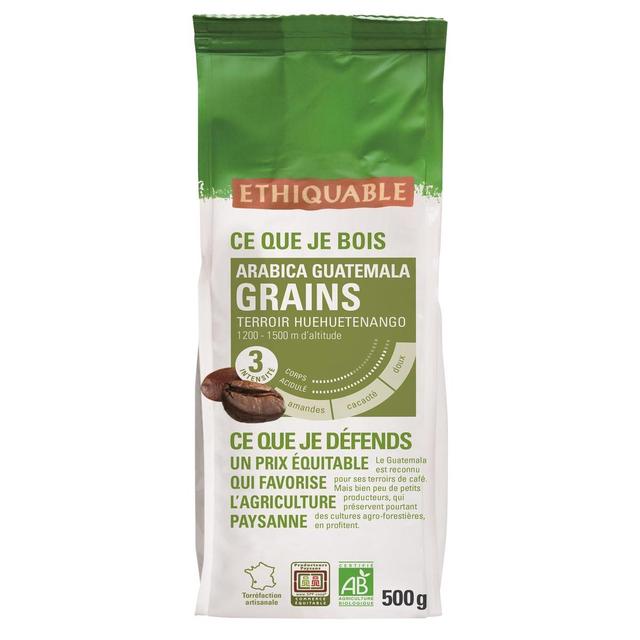 3760278865721 - Ethiquable - Commerce Equitable - Café Grains Arabica Bio du Guatemala