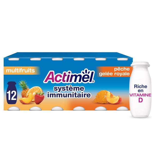 3033491216121 - Actimel - Yaourt à boire multifruits gelée royale