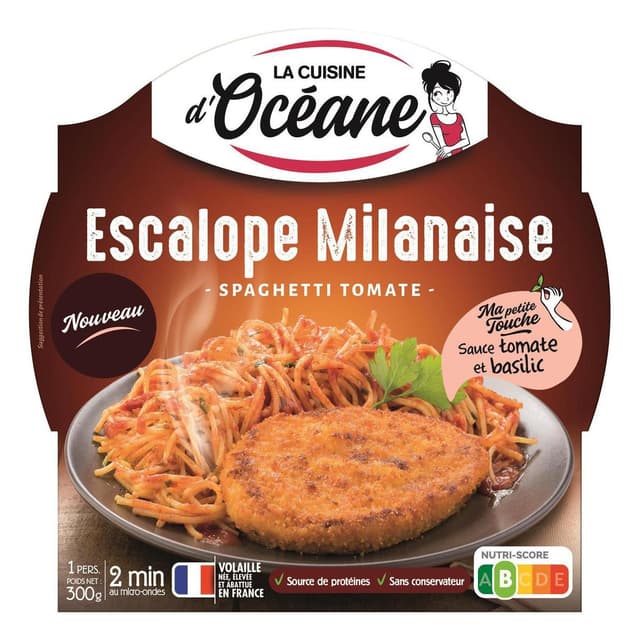 Achat La Cuisine d'Océane Escalope Milanaise et Spaghetti à la tomate ...