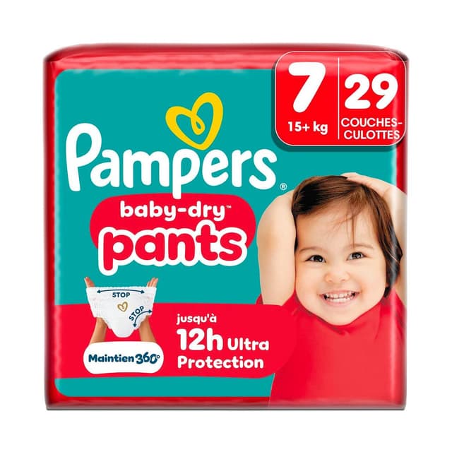 8006530256421 - Pampers Babydry Pants - Couches culottes Taille 7 - 15 kg +