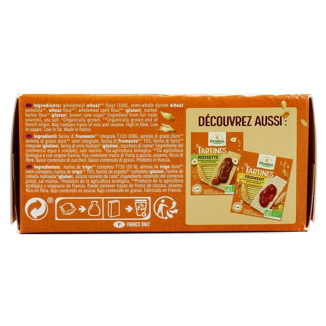 3380380087721 - Priméal - Tartines bio au blé Complet