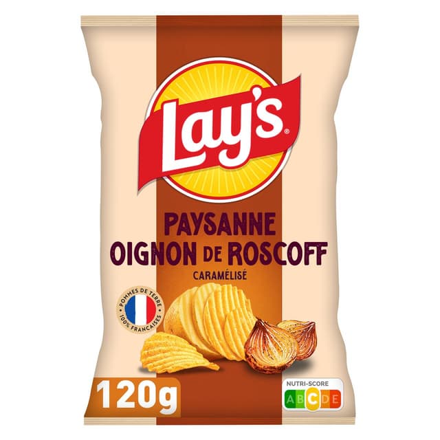 3168930167921 - Lay's - Chips recette paysanne saveur oignons de Roscoff caramélisés 