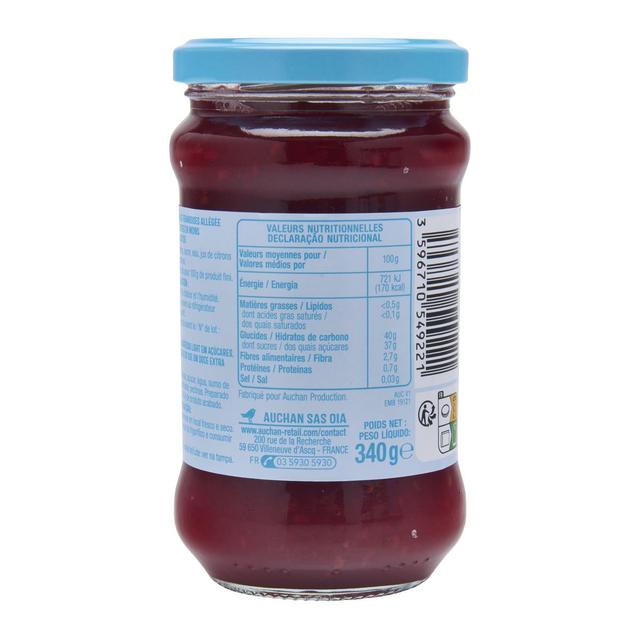 3596710549221 - Auchan - Confiture de framboise allégée en sucre