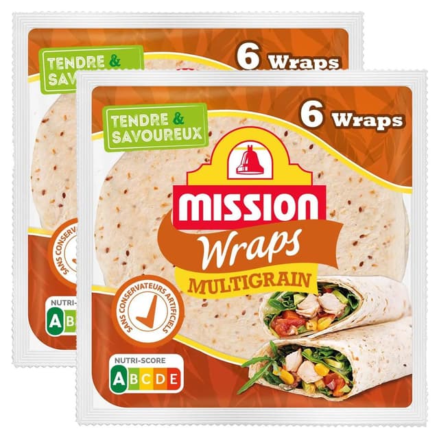 2050000419621 - Mission - 6 galettes Wraps multigrains