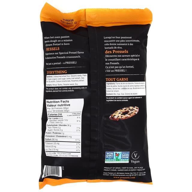 0856424000122 - Dream Pretzels - Croustilles de bretzels sésame et romarin