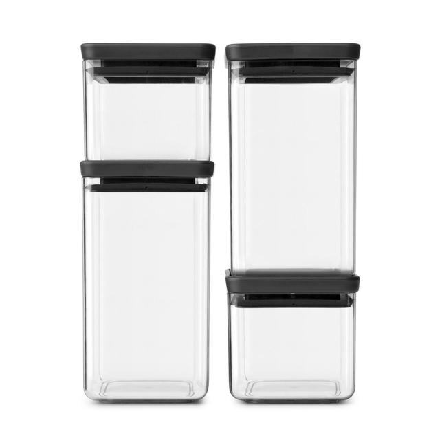 8710755122422 - Brabantia - Kit de 4 bocaux carrés en plastique