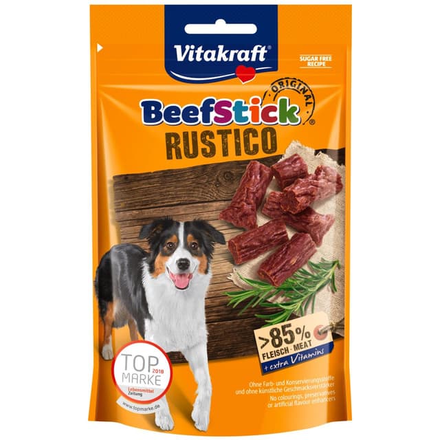 4008239343222 - Vitakraft Beef Stick - Beef Stick Rustico - Friandise Récompense pour chien