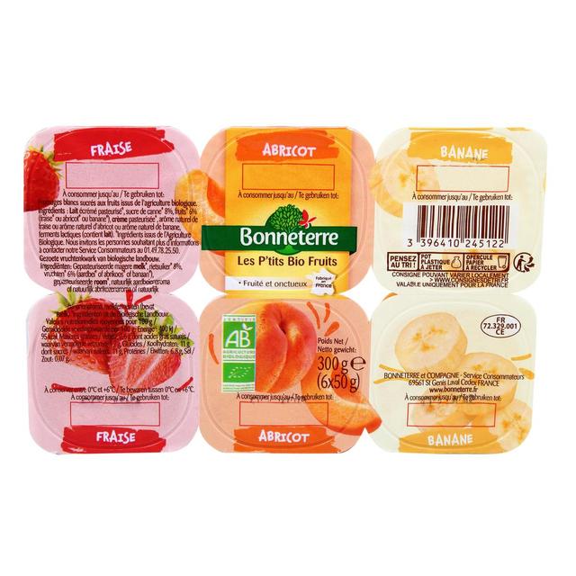 3396410245122 - Bonneterre - Fromage blanc Les p'tits bio fruits