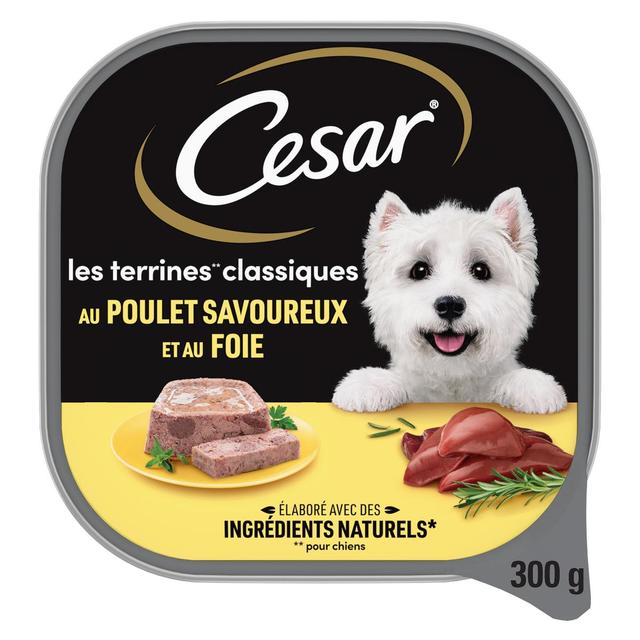 3065890135222 - César - Barquette Terrine Classique Poulet et Foie pour chien adulte