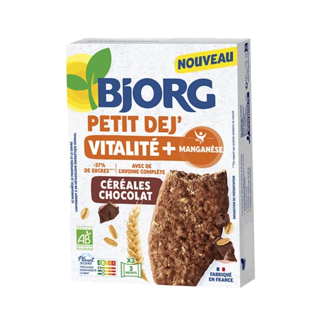 3229820806822 - Bjorg - Biscuits Ptit Déj Céréales Chocolat Bio
