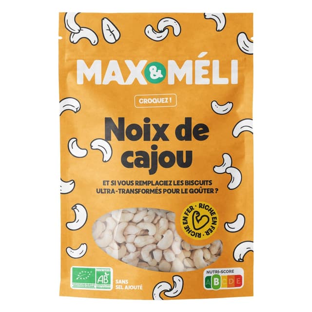 3760099537722 - Max et Méli - Noix de cajou bio sans sel ajouté