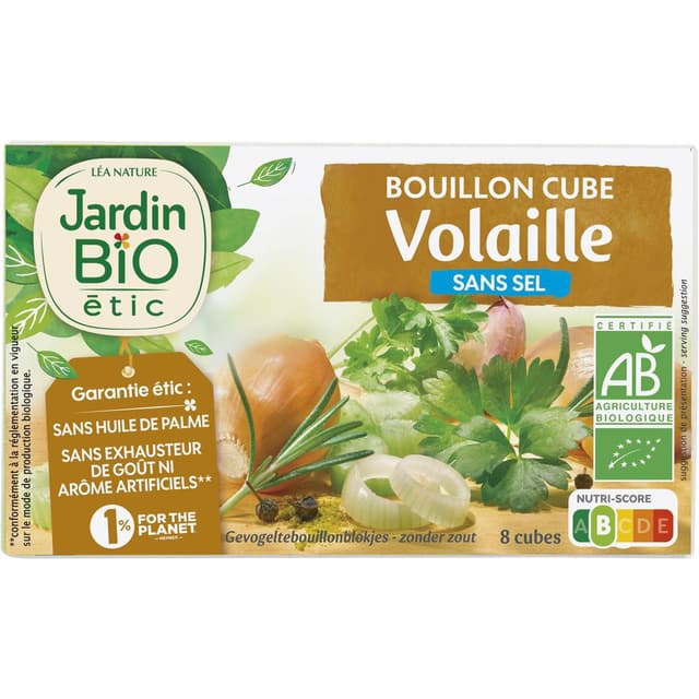 3456300009422 - Jardin Bio Etic - Bouillon Cube Volaille sans sel Bio