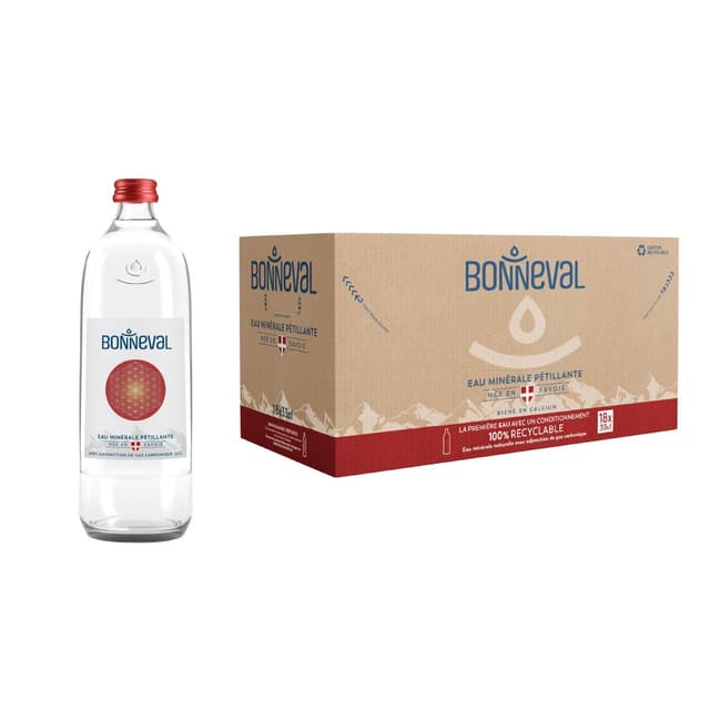 3760290130623 - Bonneval - Eau minérale gazeuse naturelle bouteille verre