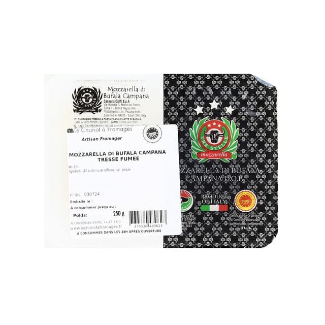 3760364480623 - Le Chariot à fromages, Artisan Fromager - Mozzarella di Bufala Campana Tresse Fumée AOP