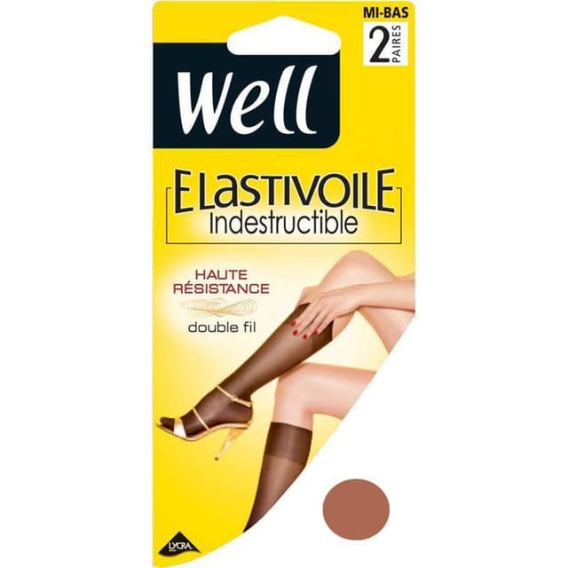 3174550631223 - Well - 2 Paires de mi-bas Elastivoile Indestructible Ibiza